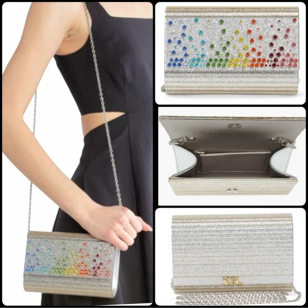 Kurt Geiger London Party Glitter Envelope
Clutch Shoulder Bag NWT - Picture 2 of 14